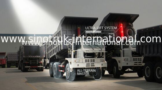容量 70 トンのの高い剛性率の貨物ボディ LHD 6X4 10 車輪のダンプ トラック