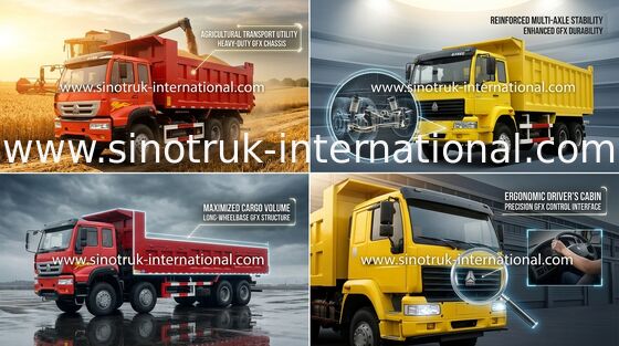 Tipper SINOTRUK の金王子のダンプ トラック 6X4 336HP LHD 25-30tons ZZ3251N3641W