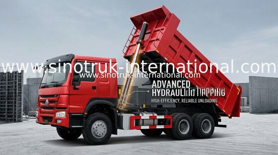 ダンプカーのダンプ トラック SINOTRUK HOWO の負荷 25-40tons 371HP 6X4 10 は 10-25CBM を動かします
