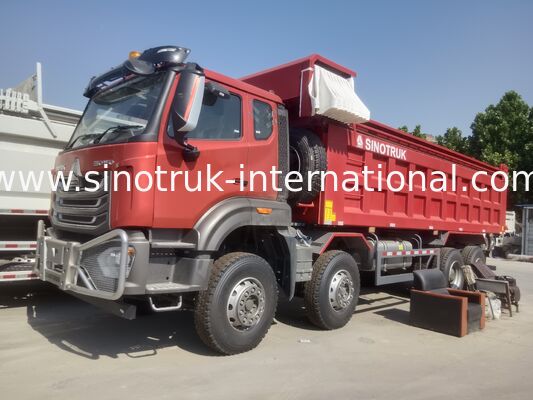 シノトルク NX ターパーダンプ トラック 371HP エンジン, 40-50T 容量と 8 × 4 ドライブ 重荷輸送 赤