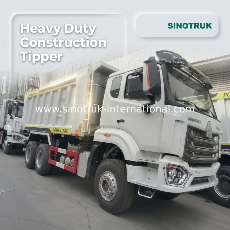 30-40 トン RHD 10 輪 ターパー ダンプ トラック SINOTRUK ハオハン 建設用 ホワイト