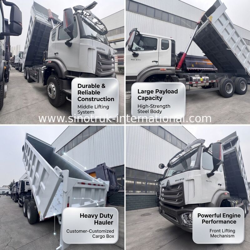 SINOTRUK HOHAN 新豪沃ダンプトラック 19-20CBM お客様カスタム フロントリフティング 6×4 LHD カーゴボックス