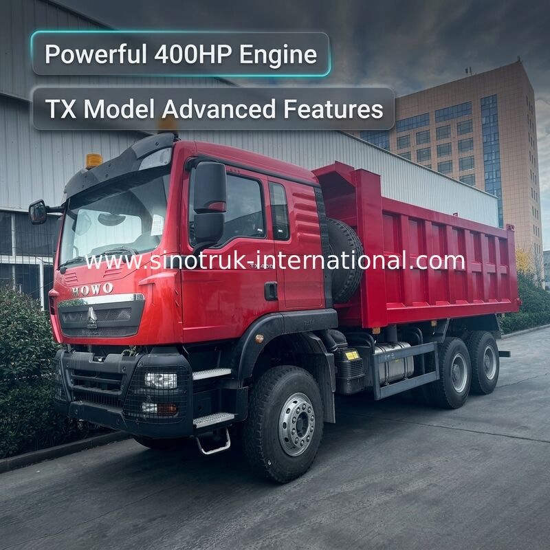 SINOTRUK HOWO TX モデル 400HP LHD ダンプカー ダンプ トラック 6X4 警告灯付き