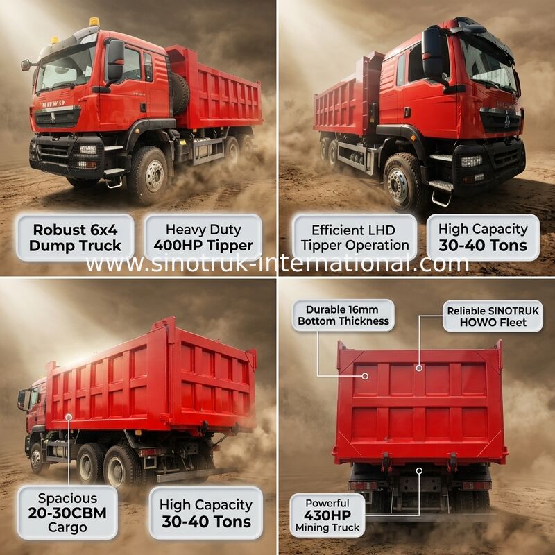 HOWO ZZ3257V384GB1 ティッパーダンプトラック 400HP 6x4 LHD