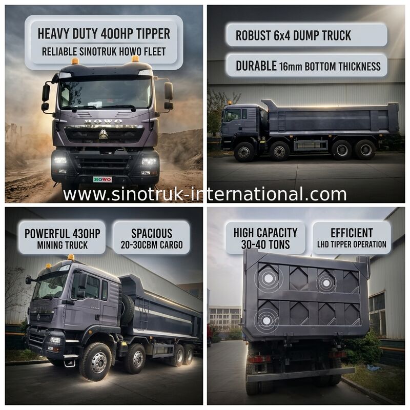 ターパートラック SINOTRUK HOWO 400HP 12ホイール LHD 30-40 トン 20-30CBM ZZ3317V356GB1