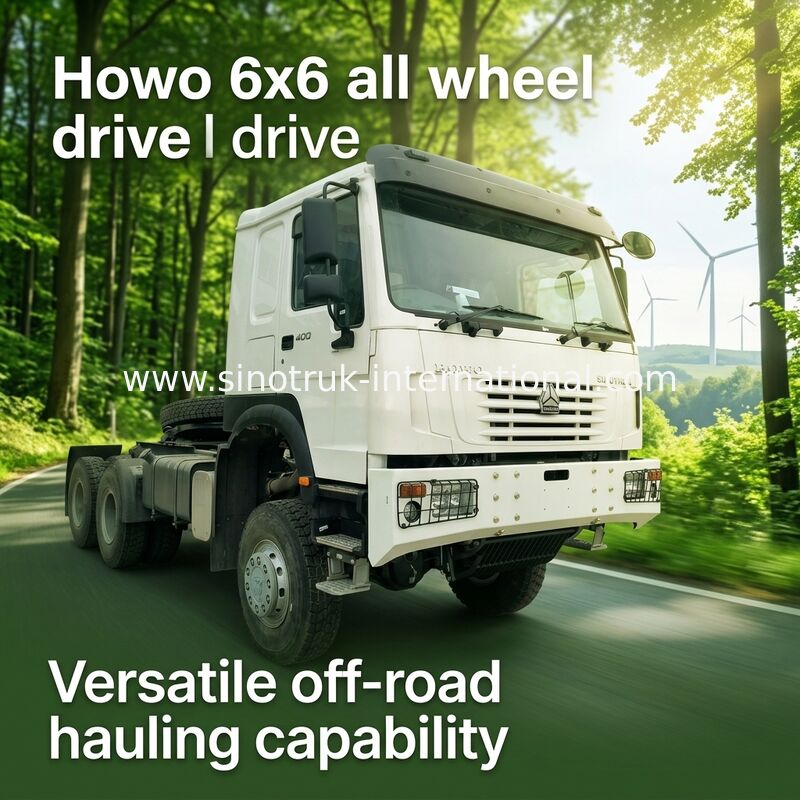 シノトルク ホウ トラクター トラック Rhd 四輪駆動 6 × 6 ウェイチャイ 400HP ホワイト