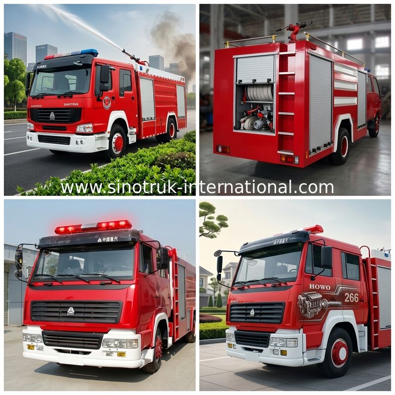 射撃銃制または振りかけることのための消火活動のトラック SINOTRUK HOWO 8-12CBM 266HP