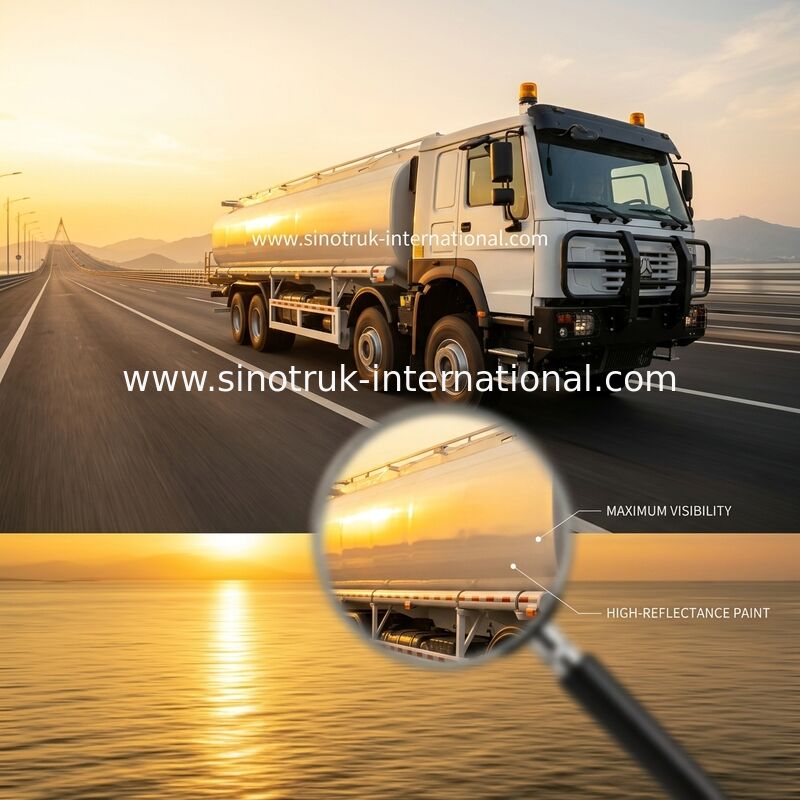 SINOTRUK HOWO レッド 371HP 8×4 12ホイール 高容量オイルタンク トラック 30CBM
