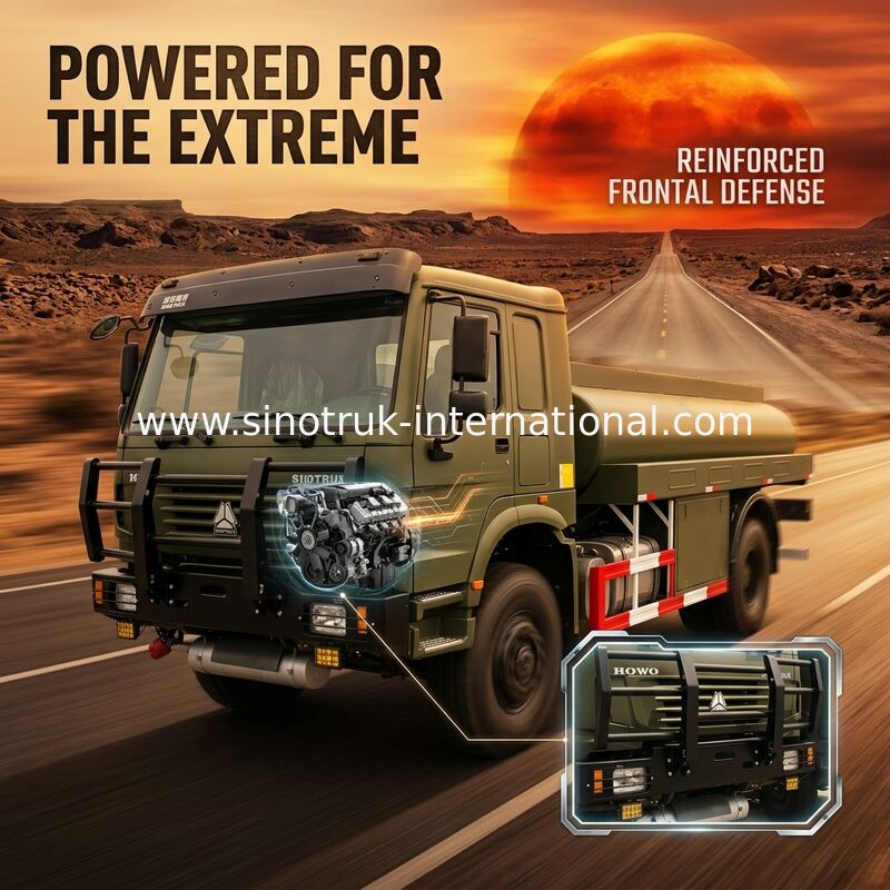 シャーシは燃料配達 266 HP - 420 HP 2 の小屋のための移動式オイル タンクのトラックを運転します