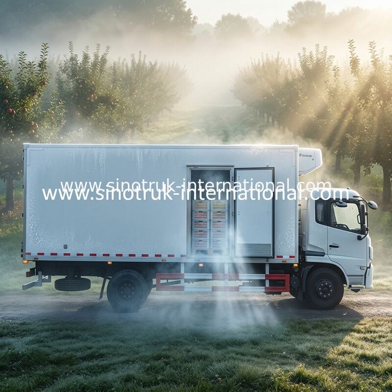 7 つの T はトラックおよびバン LHD 4X2 のユーロ 2 の Closed ヴァン Truck With によっての凍らせていた箱を冷やしました
