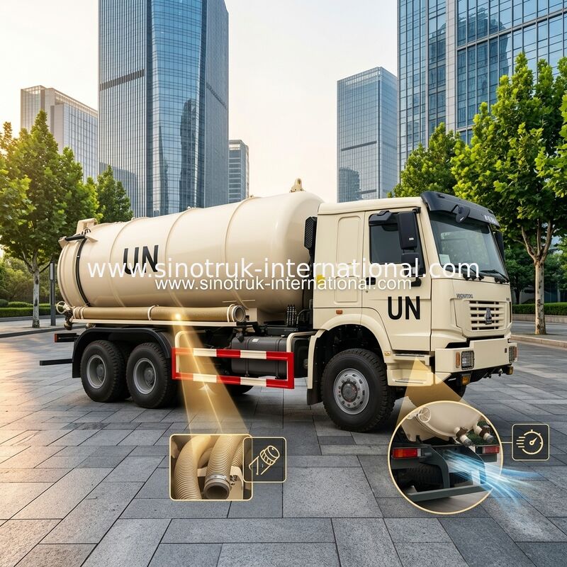 油圧制御システムが付いているポンプを搭載する 6×4 ドライブの種類下水の吸引のトラック