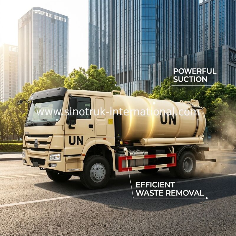 SINOTRUK HOWOの下水の吸引のトラック10000L LHD 4X2の廃液のトラック