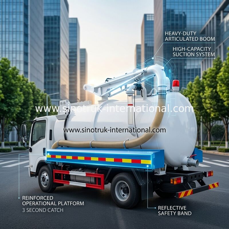 公衆衛生企業 5-6CBM LHD 4X2 Euro2 のための SINOTRUK HOWO の下水の吸引のトラック