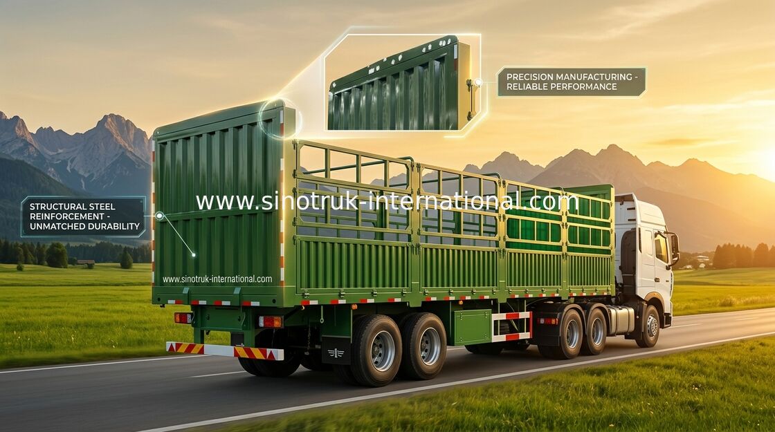 負荷の容器のための半平面のトレーラ トラック 3 の車軸 30-60Tons 13m