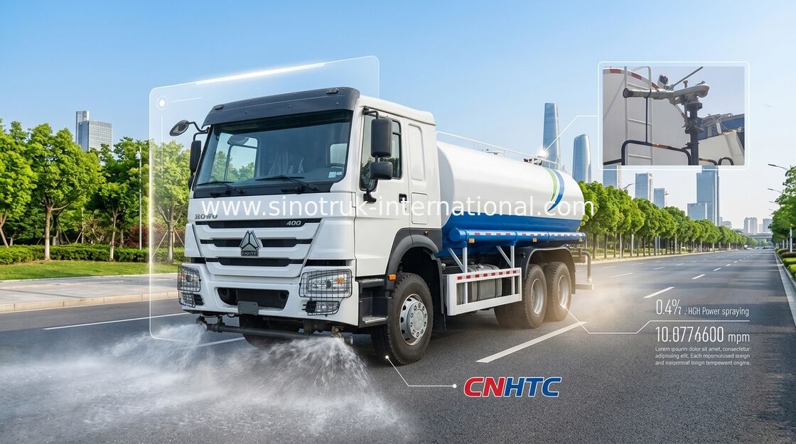 HOWO 6*4 ドライブ 400HP 18m³ 大規模エンジニアリング散水車 (散水車/散水器、道路の粉塵抑制と灌漑に最適)