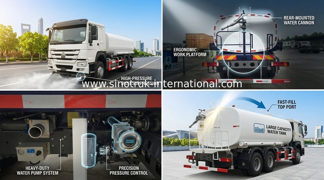 緑水運送水タンク車LHD 6X4 15 - 25CBM飲料水のトラック