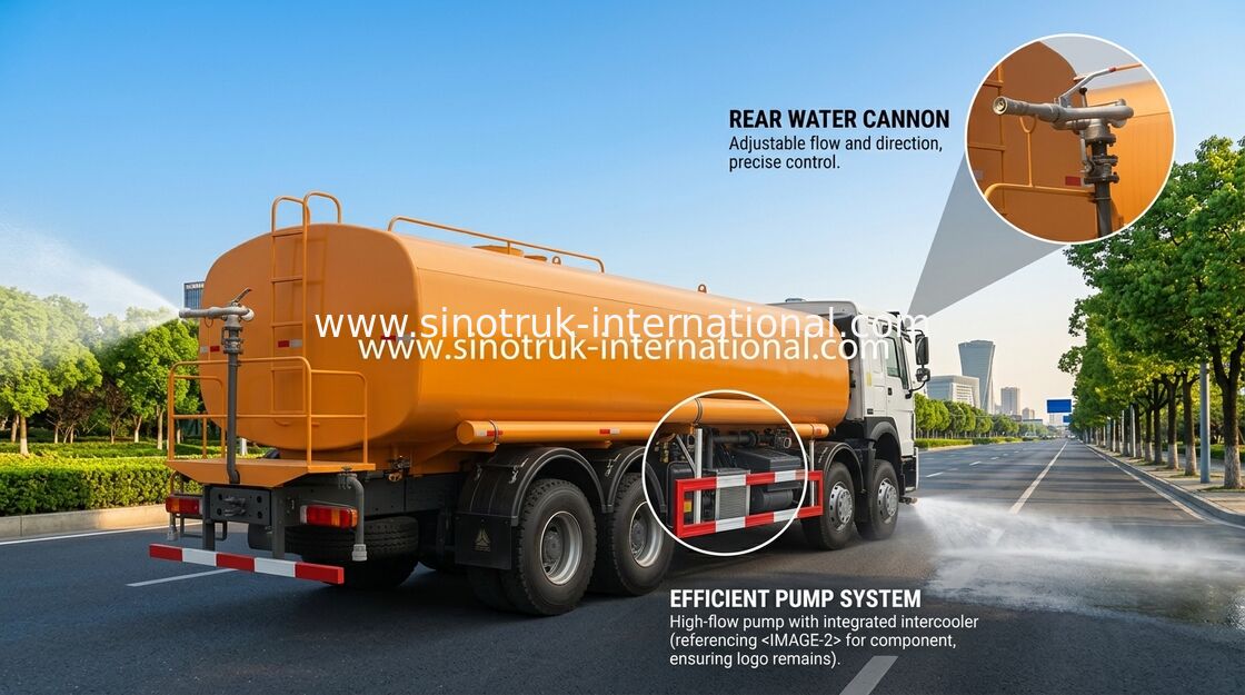Sinotruk Howoのスプリンクラーの給水車30CBM 8 x 4ユーロ2