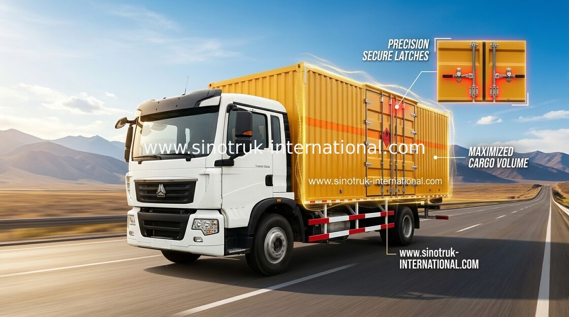 高い安全性のヴァンCargo Truck SINOTRUK HOWO 4X2 LHDのユーロ2の貨物自動車車