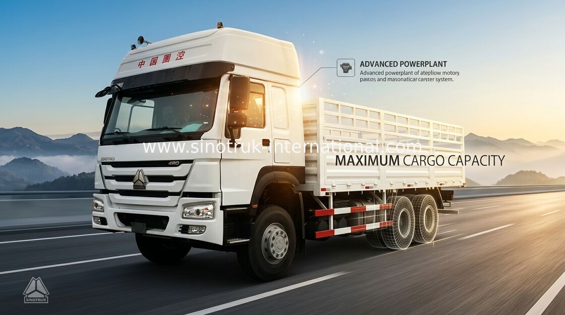 軽い商品HOWOの経済的な貨物車停泊25トンの10Wheels LHD 290 HP 2の