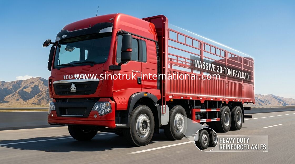 倉庫のタイプ貨物棒のトラック SINOTRUK HOWO 8X4 LHD Euro2 336HP