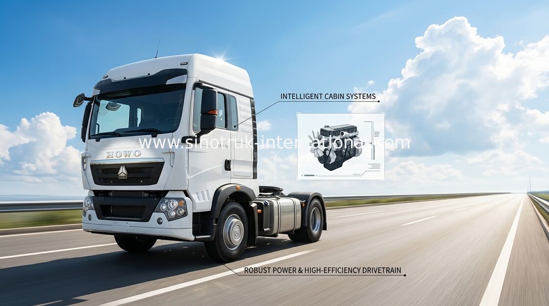SINOTRUK HOWO T5Gの人エンジンのトラクターのトラックLHD 6X4のユーロ4 336 HP ZZ4257N324GD1