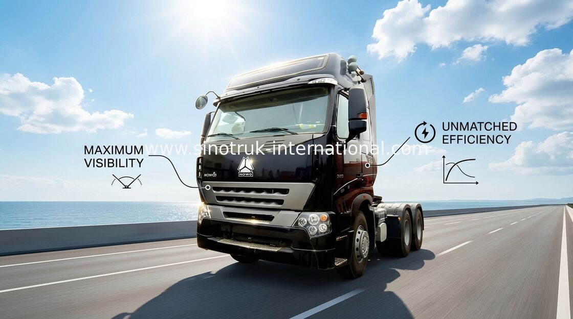 6X4 HOWO の頑丈なトラクターのトラック、4 台の打撃の電子燃料噴射装置のディーゼル機関のトラクターおよびダンプ トラック