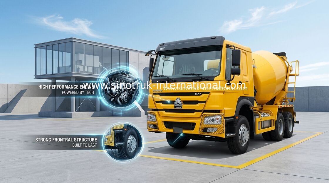 6x4 LHDのドライブの種類SINOTRUK HOWOのトラックミキサのトラック371HP