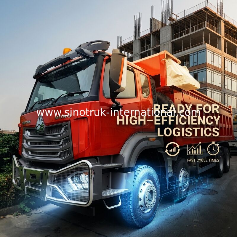 スーパーベアリング HOWO 8×4 レッドティッパー 371HP 強力なパワー 27CBM 大容量 80100T 重荷輸送