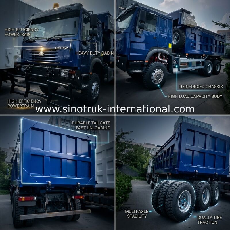 SINOTRUK HOWO ゴーストフェイス ダンプトラック LHD 6×4 371HP 20CBM