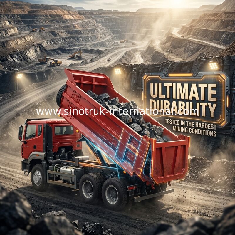 SINOTRUK HOWO N7 ターパーダンプトラック 6 × 4 10輪 380hp 輸出用 U型 卸載が簡単