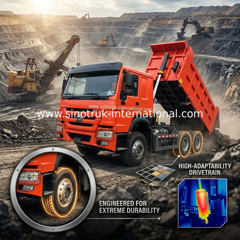 シノトルク ホウ・ティッパー ダンプトラック ウェイチャイ 380HP 10輪 6 × 4 Lhd 20CBM