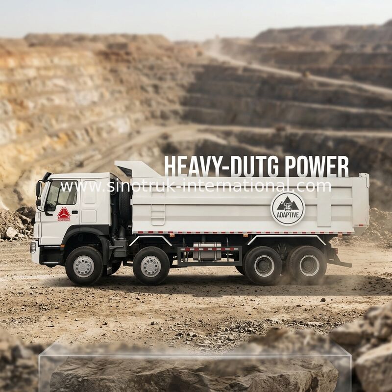 SINOTRUK HOWO 鉱山 ターパー ダンプ トラック 12ホイール 400HP 8 × 4 Uタイプ