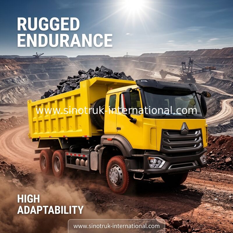 シノトラック ターパー ダンプ トラック NX 6 × 4 10 ホイール ウェイチャイ 380HP ビッグ トレイ
