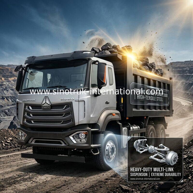 SINOTRUK HOWO N7のタクシーのダンプカーのダンプ トラックLHD 6X4 400HPのダイヤモンドの銀