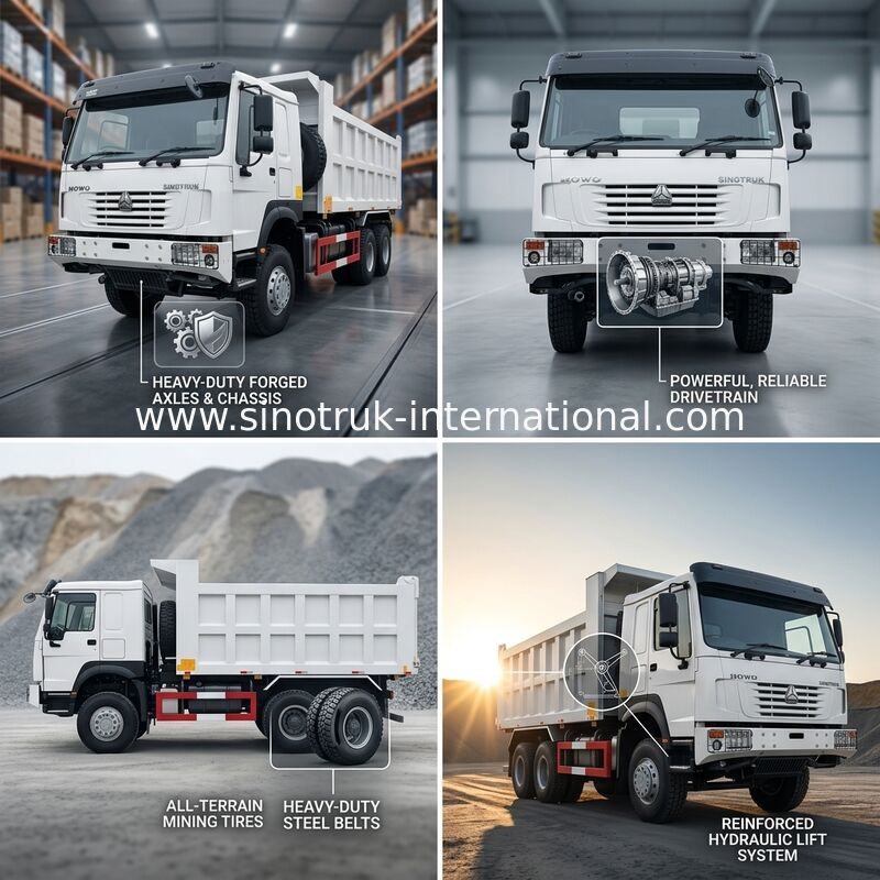 シノトルク ホウ・ティッパーダンプトラック 6 × 6 全輪駆動 10ホイール 380HP