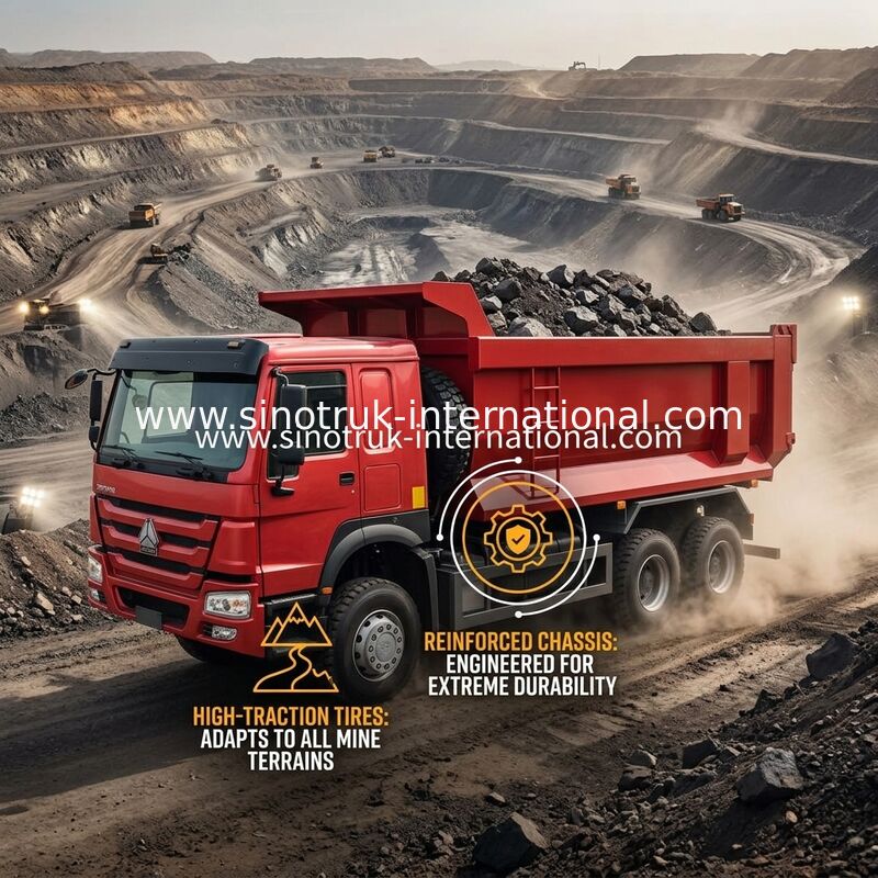 シノトルク ホウ・ティッパーダンプトラック 380HP 6 × 4 20CBM U型ボックス 10輪