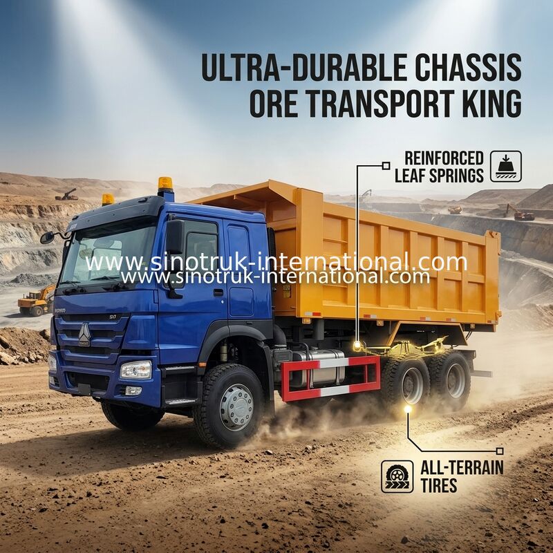 高い馬力400HP HOWOダンプカーのダンプ トラックLHD 6×4 10の車輪