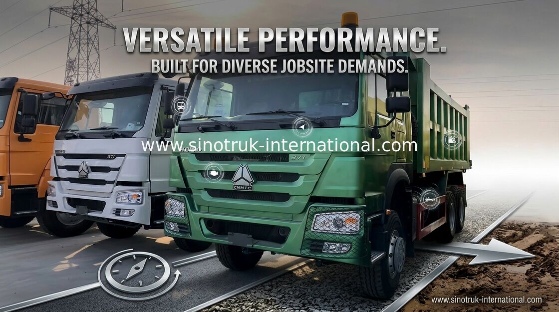 ダンプカー トラック6x4 SINOTRUK 10の車輪HOWO ZZ3257N3647A 30のトン16 - 18 CBM