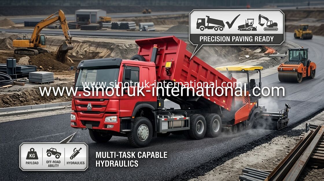 LHD 6X4 SINOTRUK HOWOのダンプカーのダンプ トラックのユーロ2 336HPエンジンHYVAの前部に持ち上がること