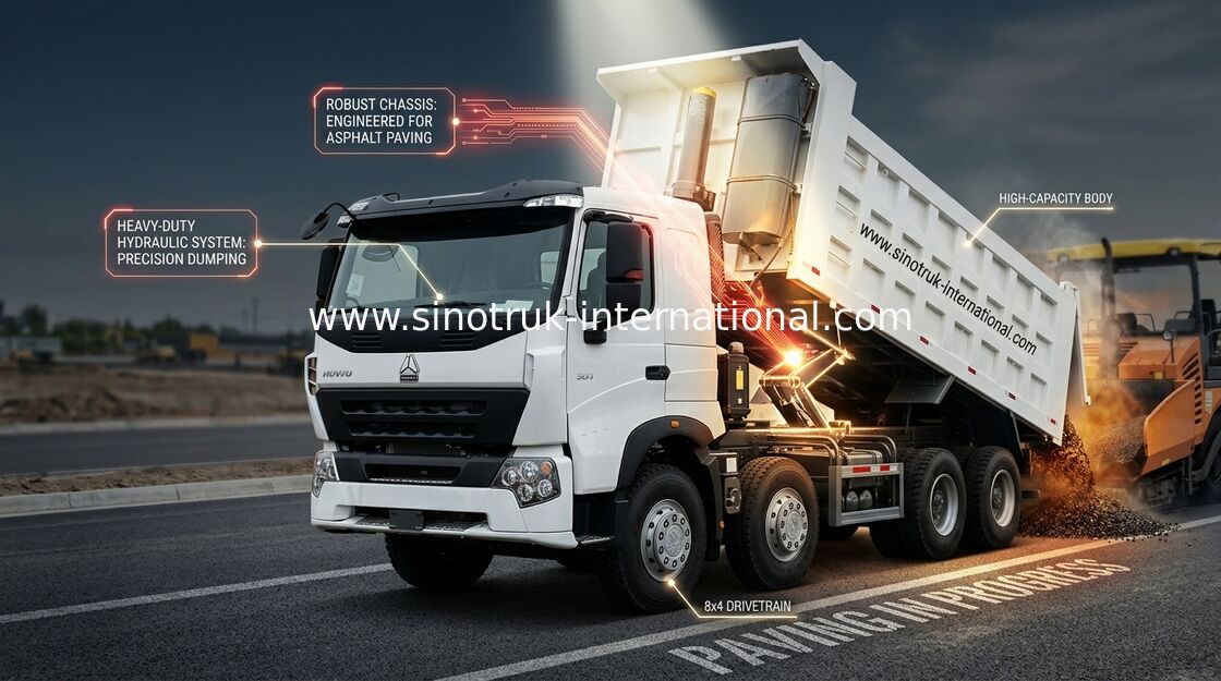 Sinotruk Howoのダンプ トラックA7 371 HP 12の車輪LHD 60のトン20 - 30 CBM ZZ3317N3867N1