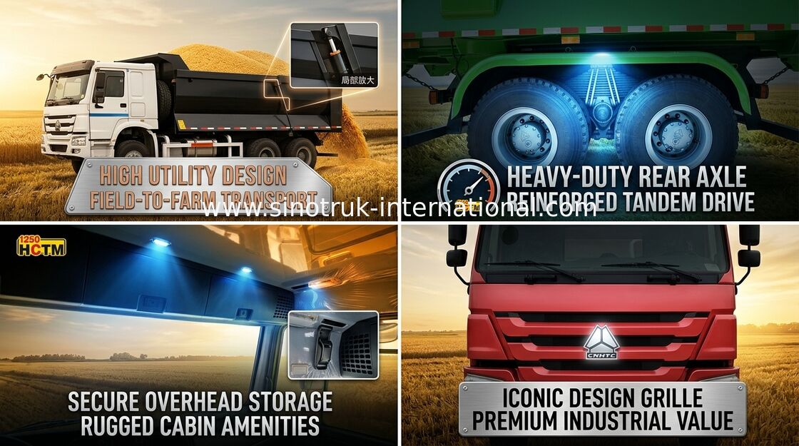 SINOTRUK HOWO 371HP 6X4 Uのタイプ貨物ボディ重いダンプ トラック30-40Tの低い燃料消費料量
