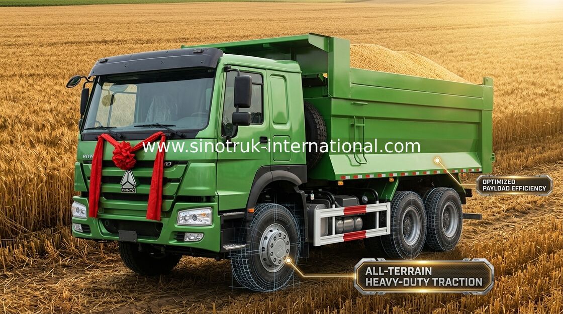 ユーロ2のSinotruk Howoのダンプ トラック5800 * 2300 * 1500mmの貨物ボディ重いダンプ トラック