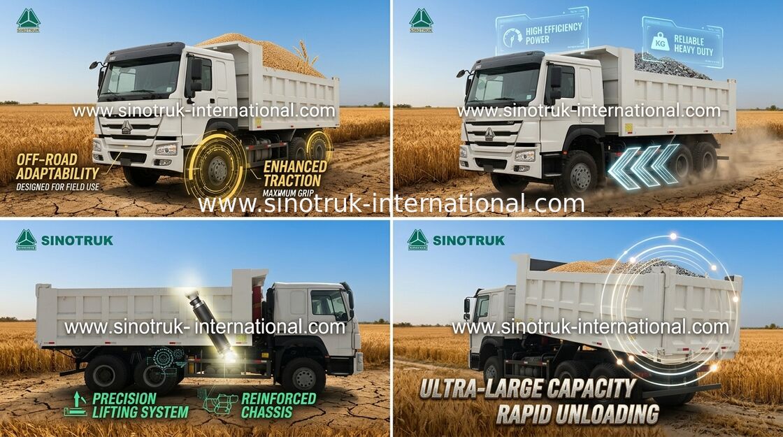 採鉱産業のダンプカーのダンプ トラック 10 は 30 を- 40Ton HYVA の前部 Lifiting シリンダー動かします