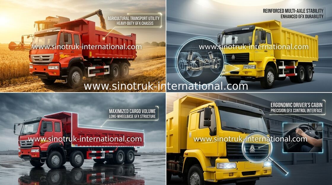 Tipper SINOTRUK の金王子のダンプ トラック 6X4 336HP LHD 25-30tons ZZ3251N3641W