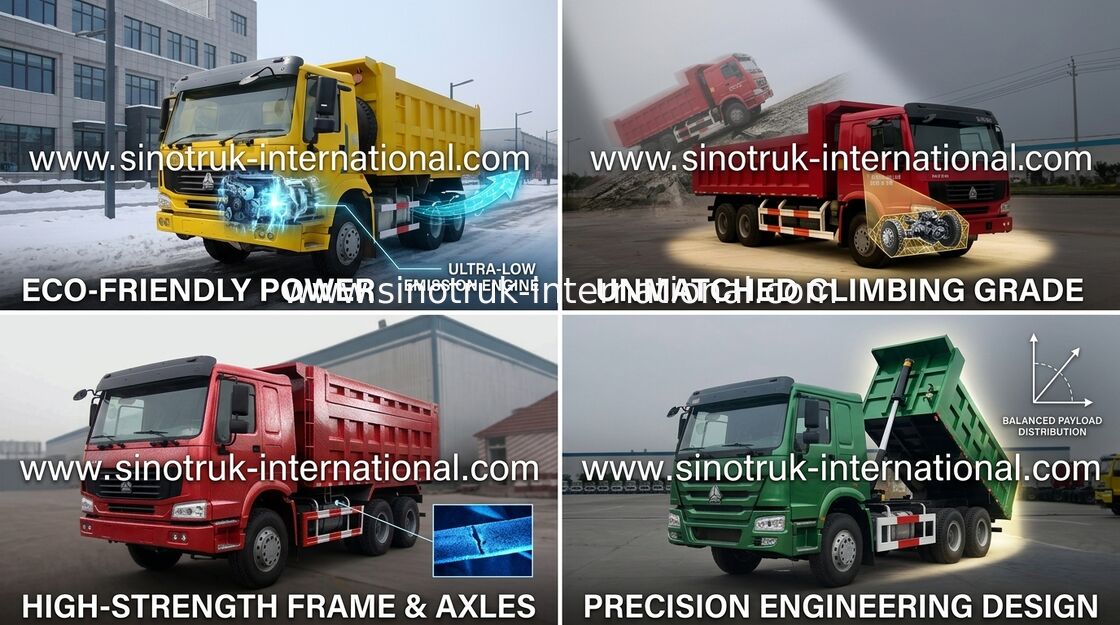 SINOTRUK HOWO のダンプカーのダンプ トラック 10wheels LHD 371HP 25tons 10-25CBM ZZ3257N3847A
