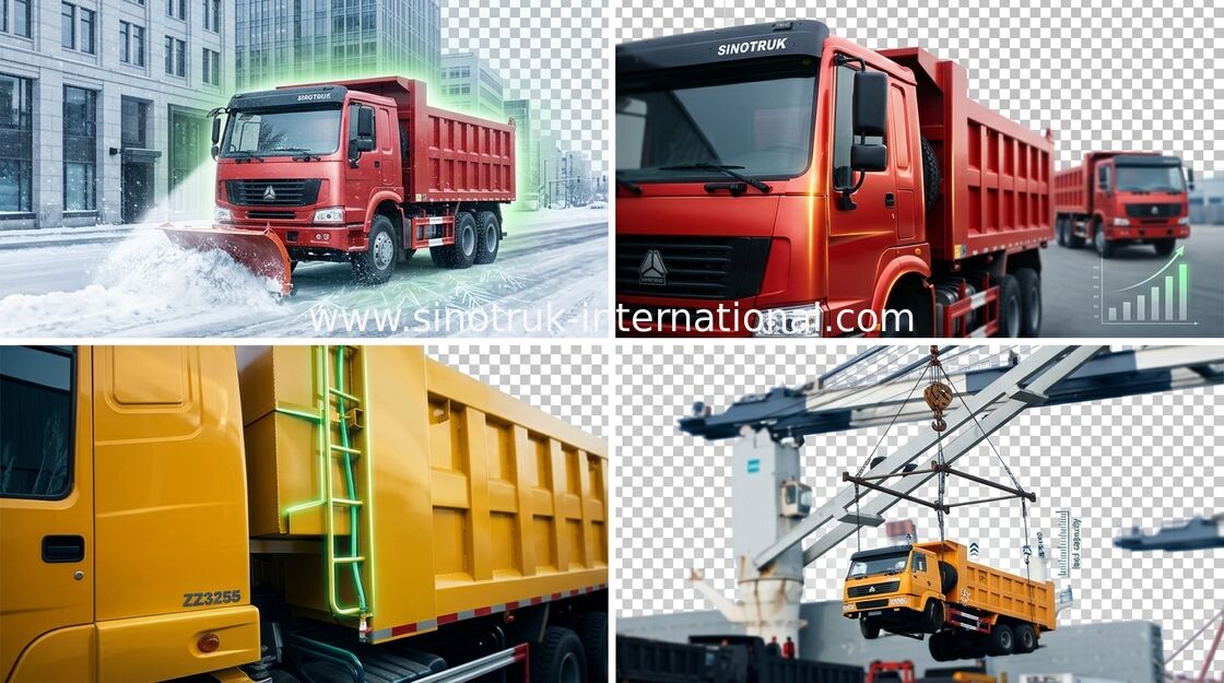 ダンプカーのダンプ トラック SINOTRUK HOWO 6X4 LHD 371HP 25-40tons 10-25CBM ZZ3257N3847A