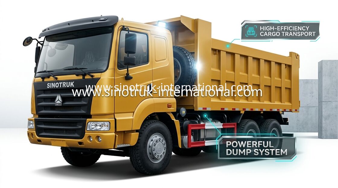 ダンプカーのダンプ トラック SINOTRUK HOWO 25-40tons 371HP 6X4 RHD 10-25CBM ZZ3257N3647A