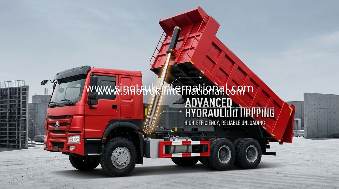 ダンプカーのダンプ トラック SINOTRUK HOWO の負荷 25-40tons 371HP 6X4 10 は 10-25CBM を動かします