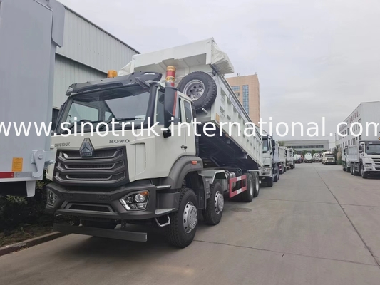 SINOTRUK HOWOの頑丈なダンプカーのダンプ トラック前部持ち上がる8×4 RHD