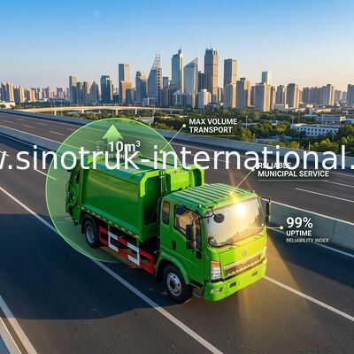 SINOTRUK HOWOはコンパクターのゴミ収集のトラック4×2 LHDを圧縮した